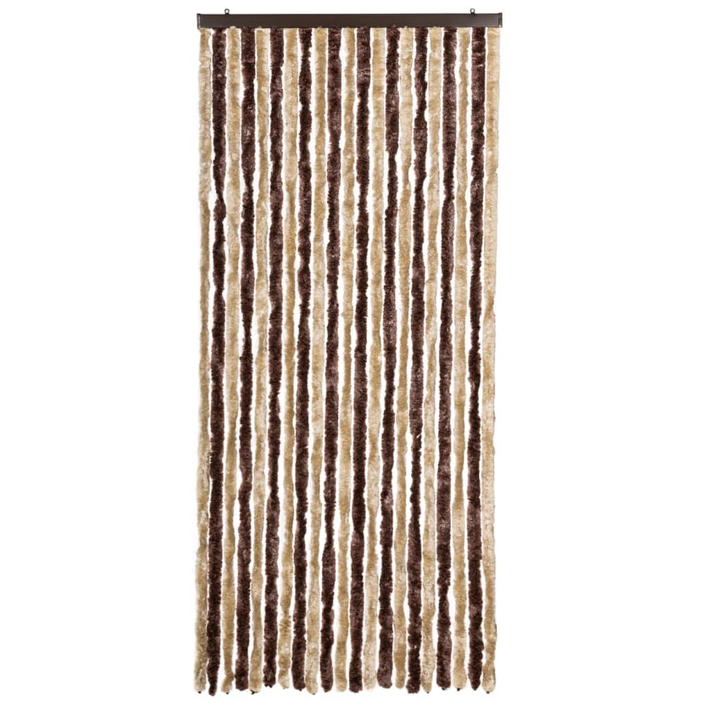 Insektgardin beige og lysebrun 90x220 cm chenille