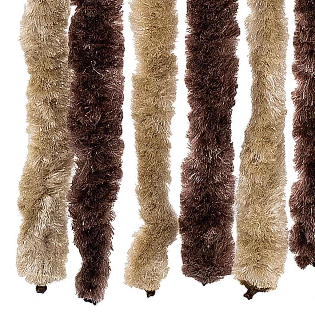 Insektgardin beige og lysebrun 100x220 cm chenille