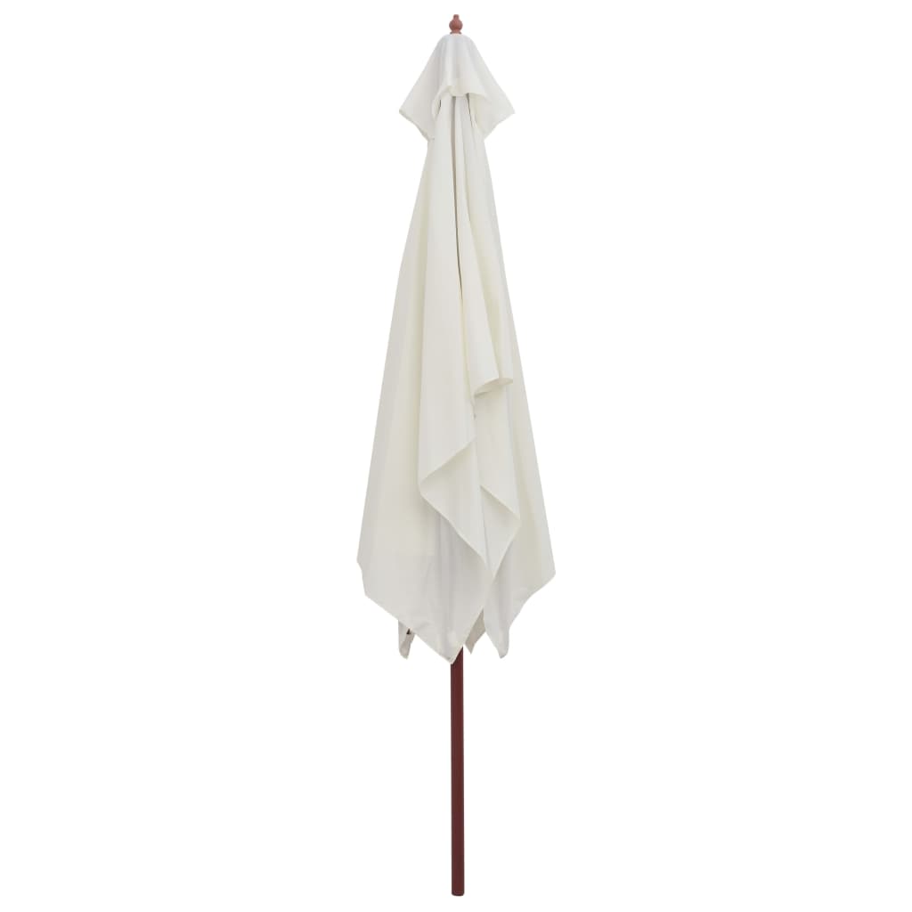 Parasoll 200x300 cm trestang kremhvit