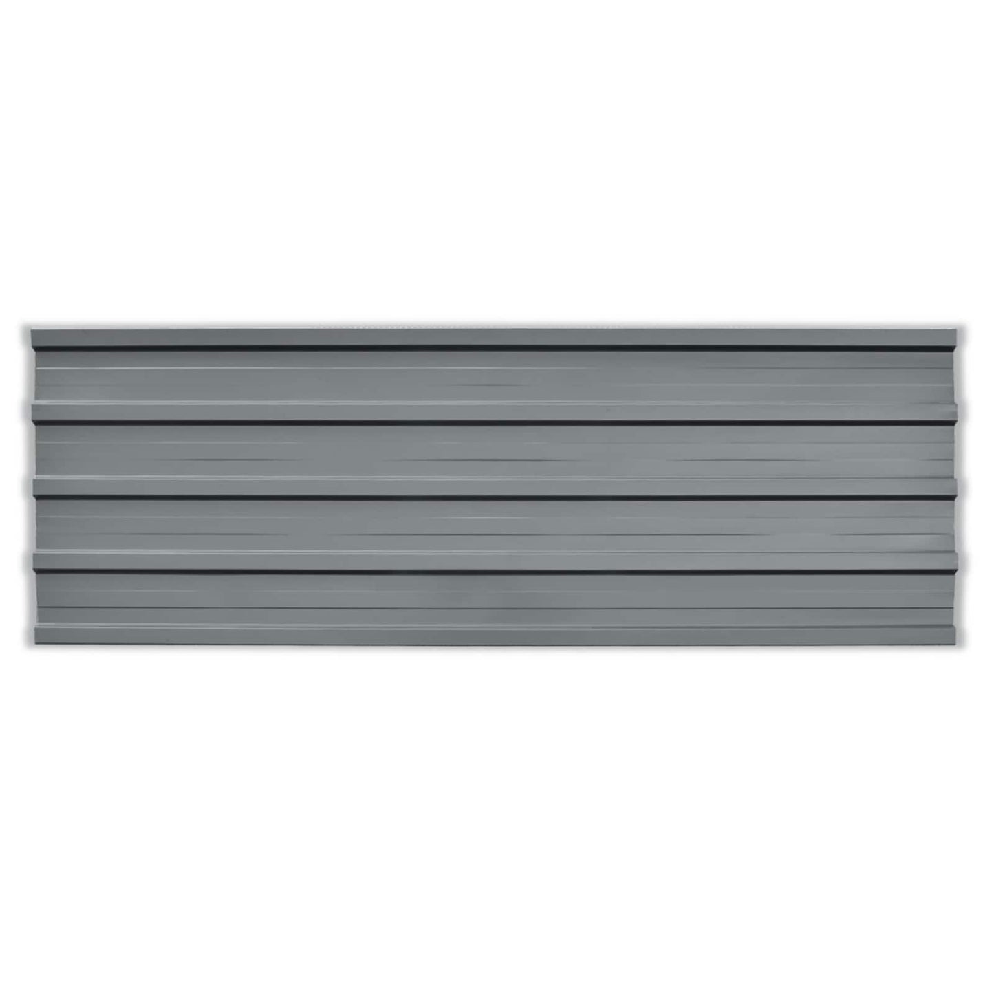 Takpanel 12 pcs Grå 129 x 45 cm Galvanisert stål