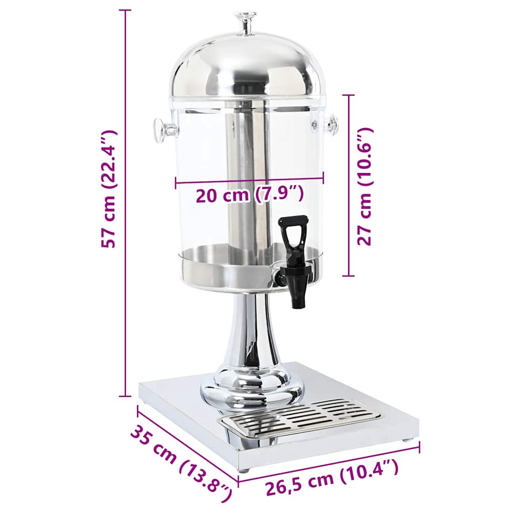 Juicedispenser rustfritt stål 8 L