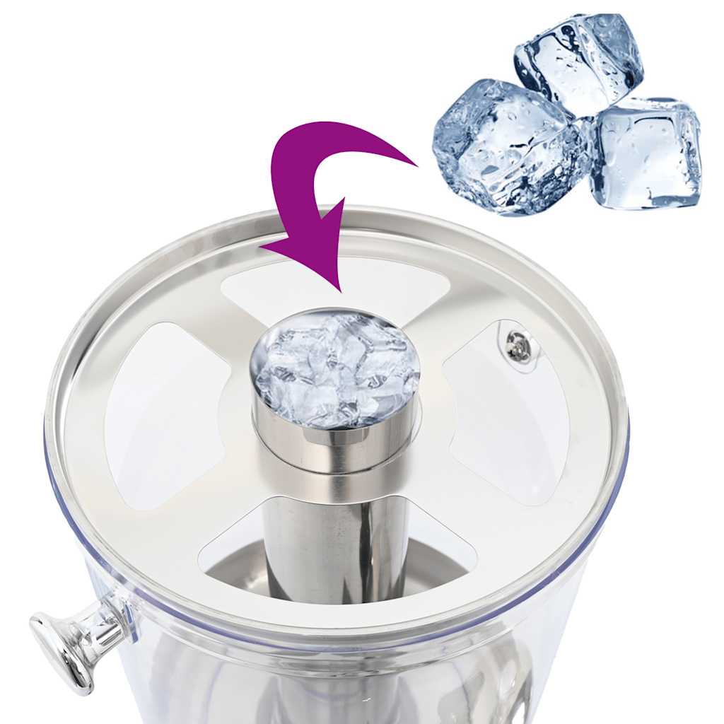 Dobbel juicedispenser rustfritt stål 2 x 8 L vidaXL