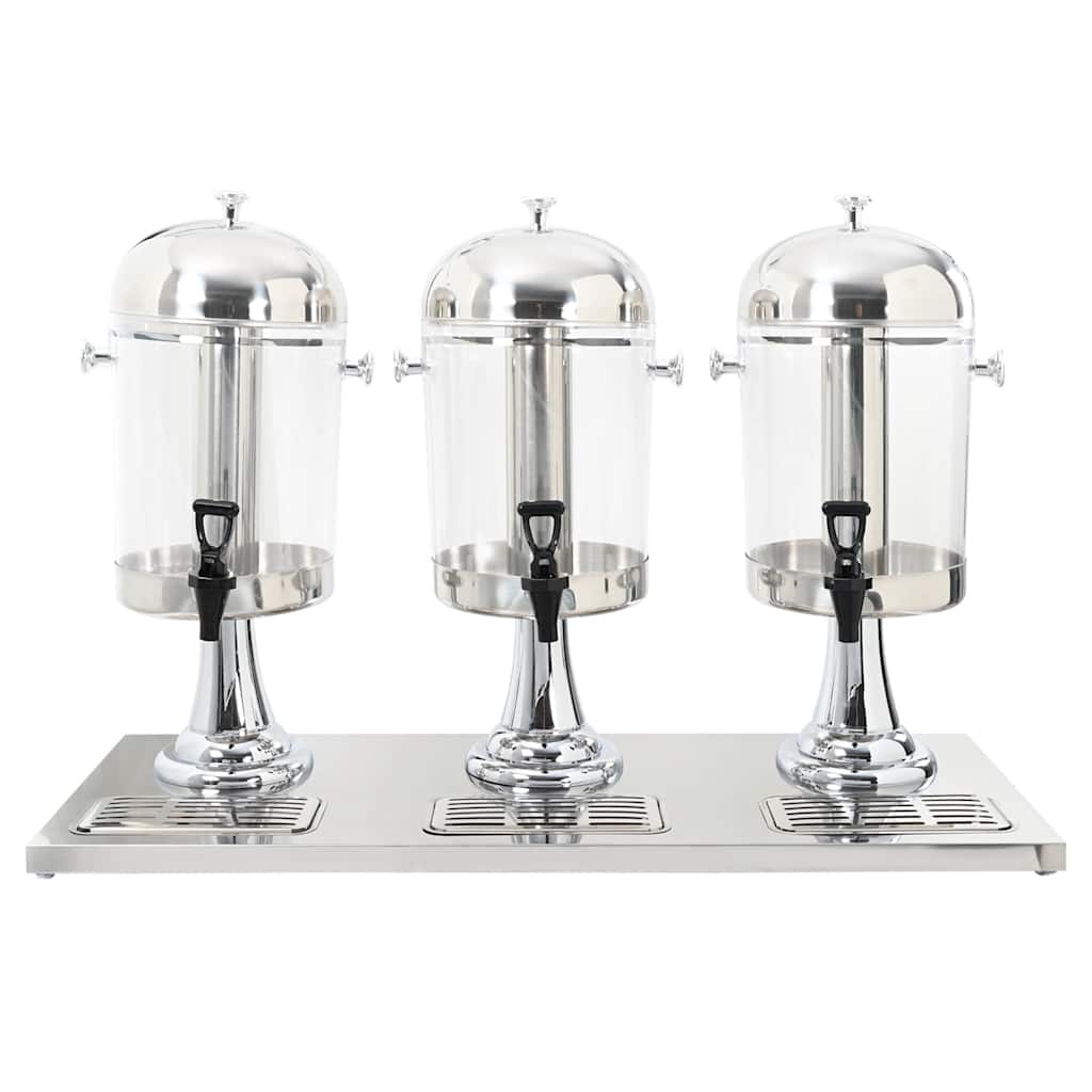 Trippel juicedispenser rustfritt stål 3 x 8 L