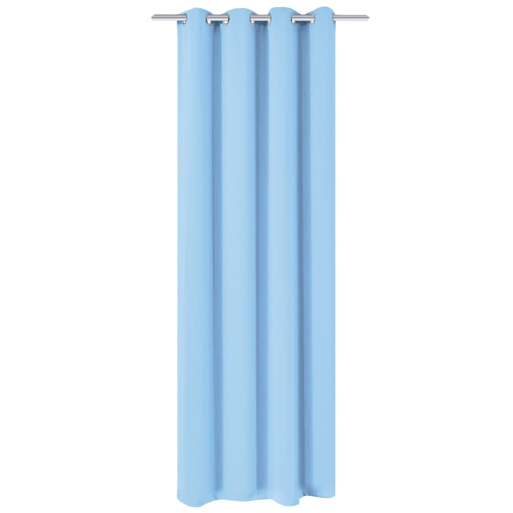 Lystett gardin med metallmaljer 270x245 cm turkis