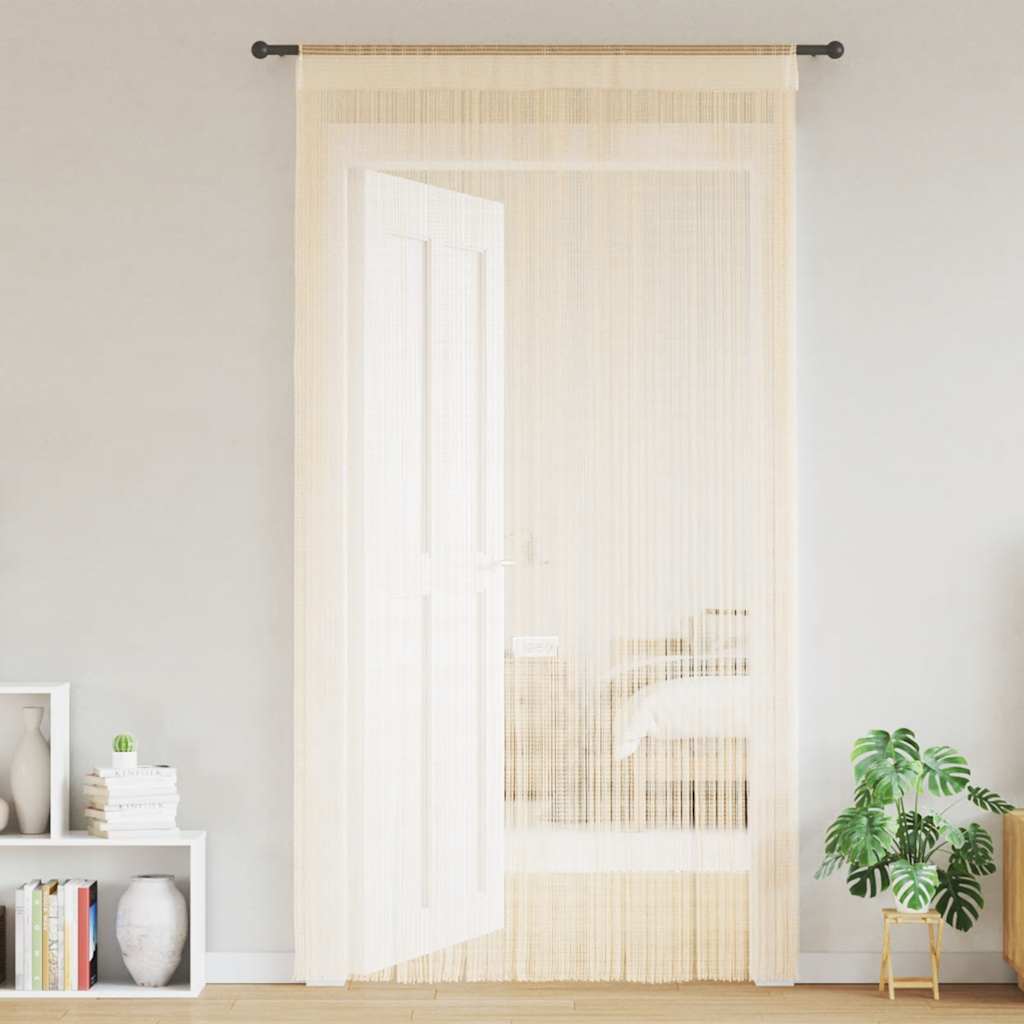 Trådgardiner 2 stk 140x250 cm krem
