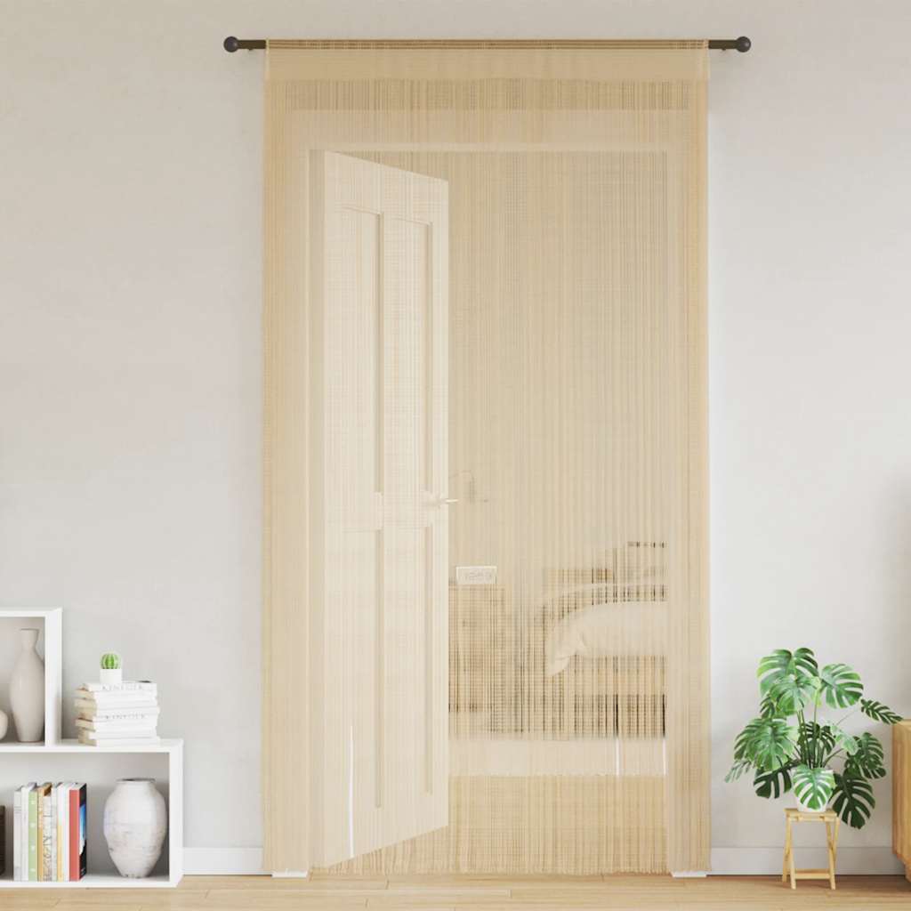 Trådgardiner 2 stk 140x250 cm beige