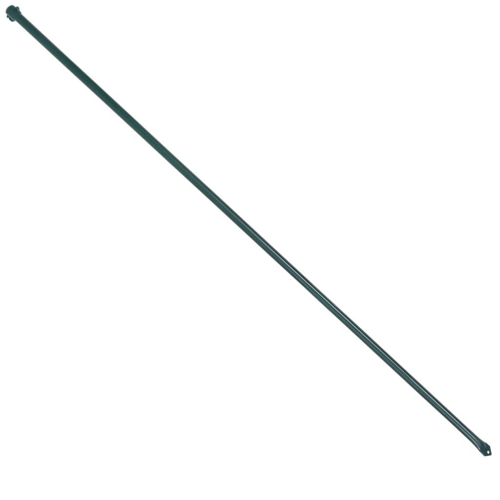 Hagestolper 10 stk 1,5 m metall grønn