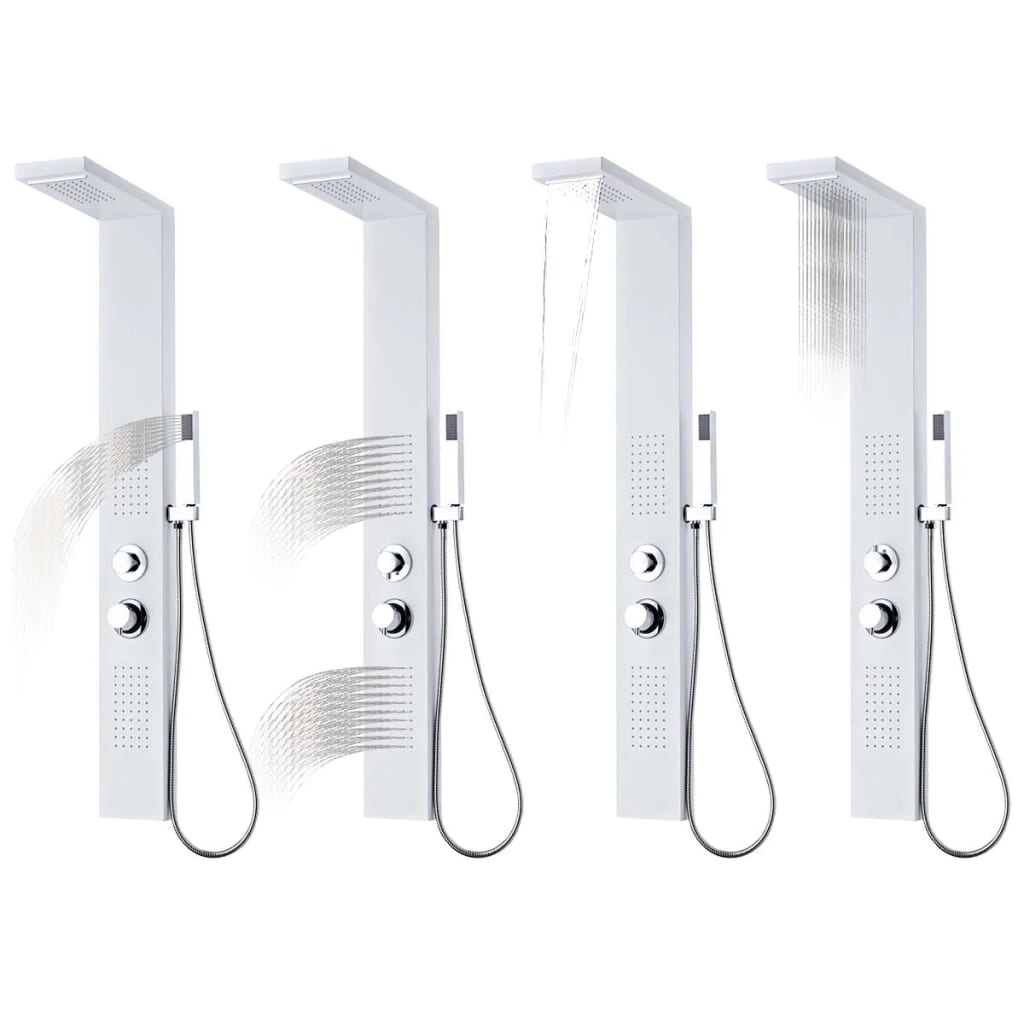 Dusjpanel aluminium matt hvit