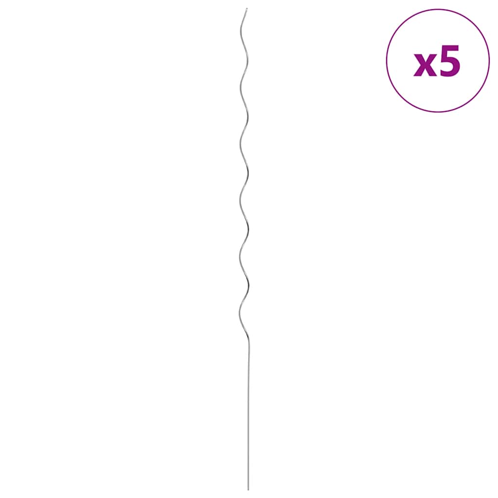Spiralplantestøtter 5 stk 170 cm galvanisert stål