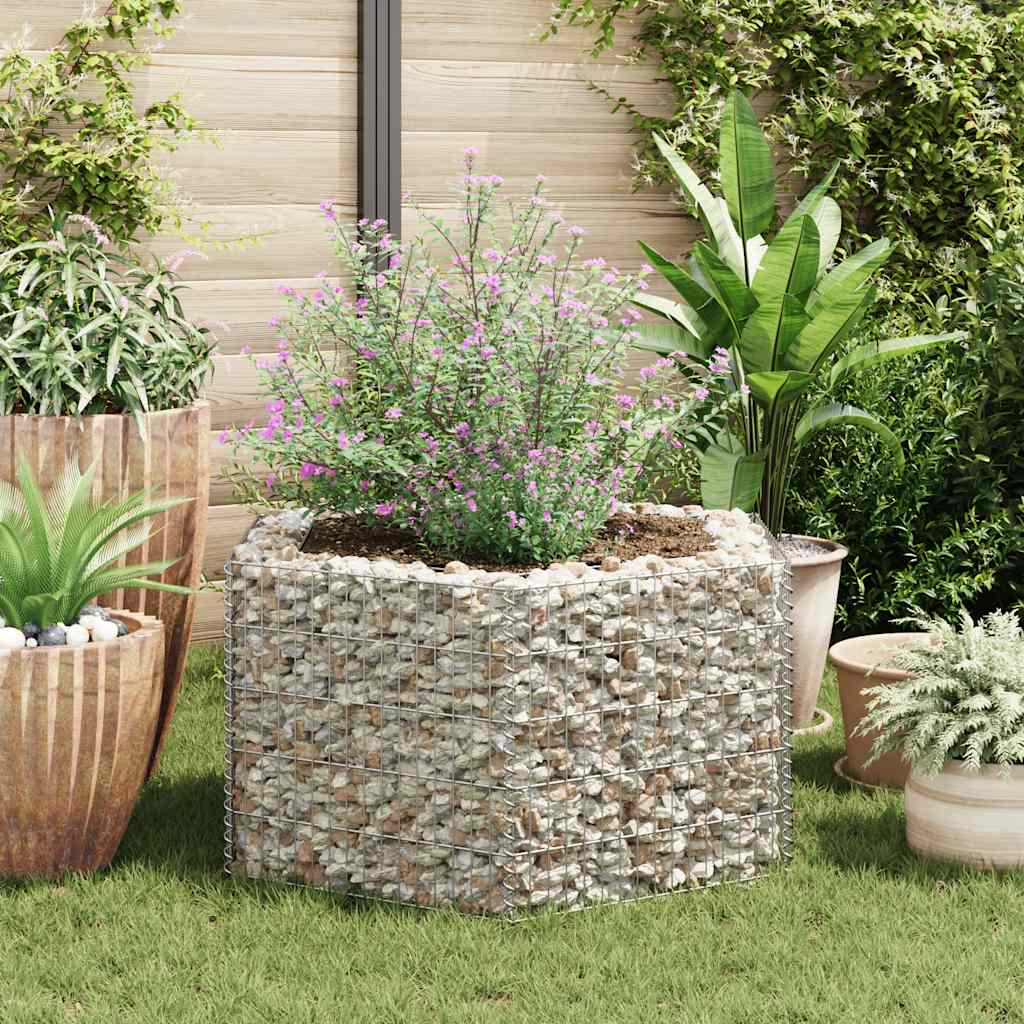 Gabion høybed sekskantet 100x90x50 cm
