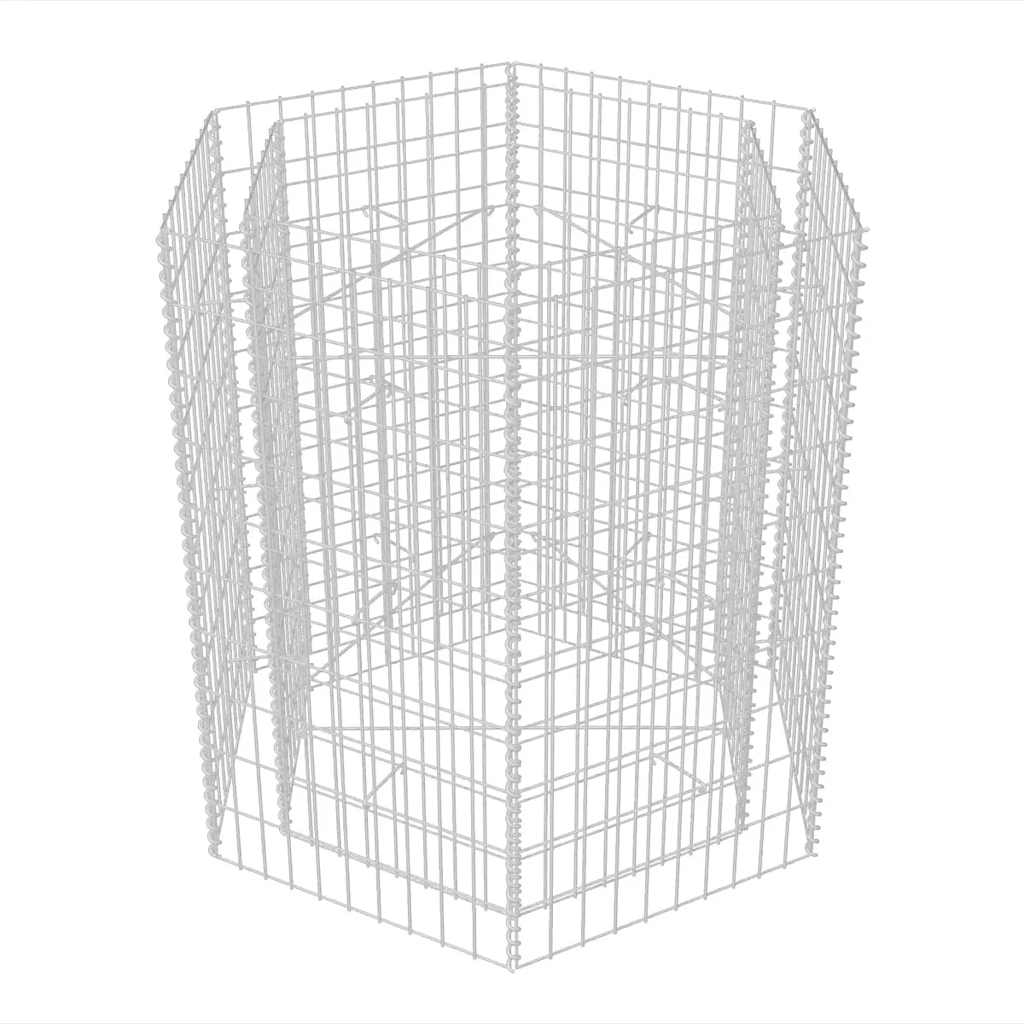 Gabion høybed sekskantet 100x90x100 cm
