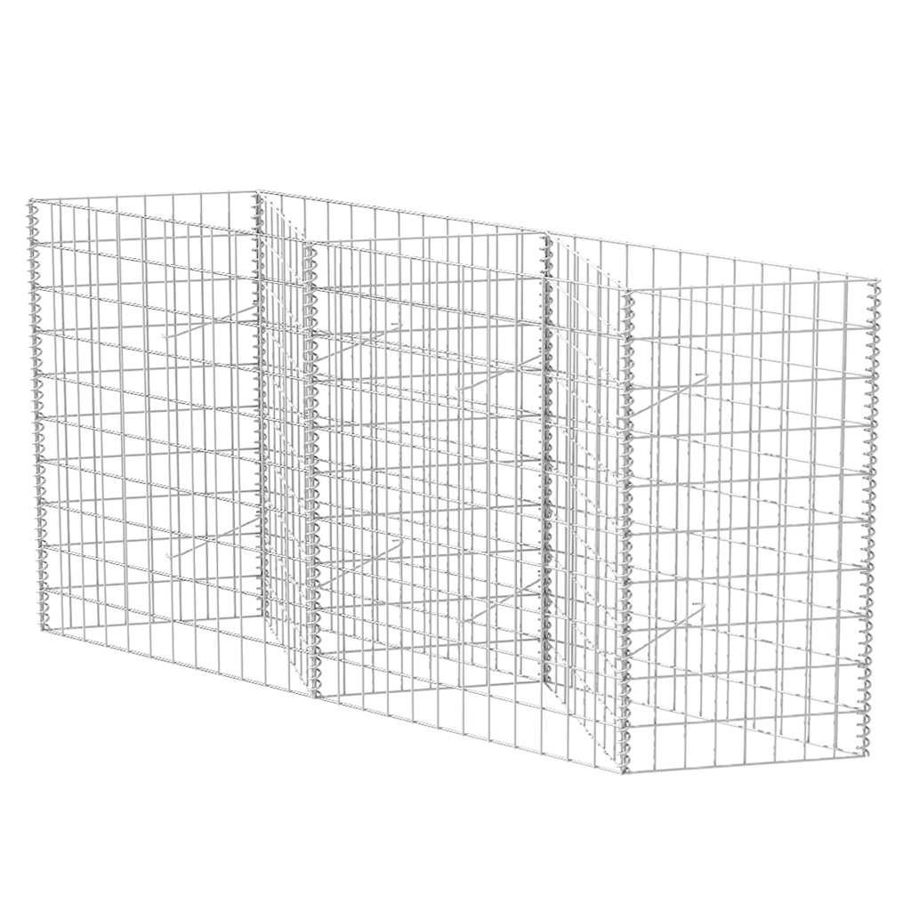 Gabionkurv galvanisert stål 120x30x100 cm