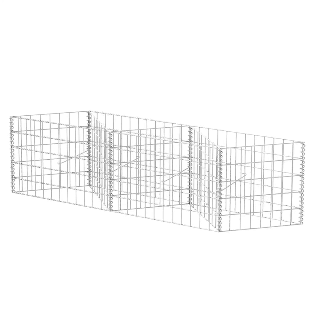 Gabionkurv galvanisert stål 120x30x50 cm