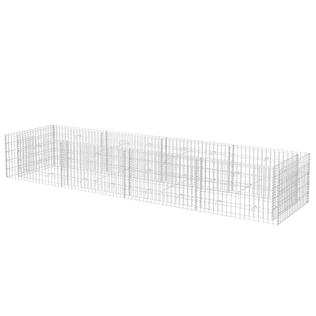 Gabion høybed stål 360x90x50 cm