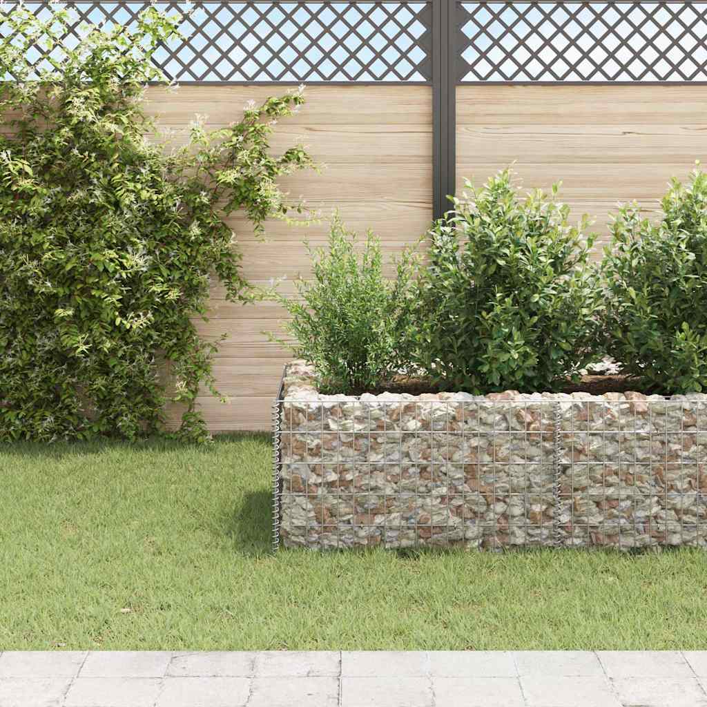 Gabion høybed stål 360x90x50 cm
