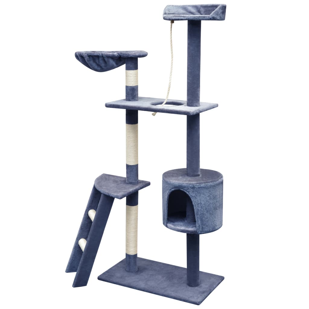 Kloretre med klorestenger sisal 150 cm mørkeblå