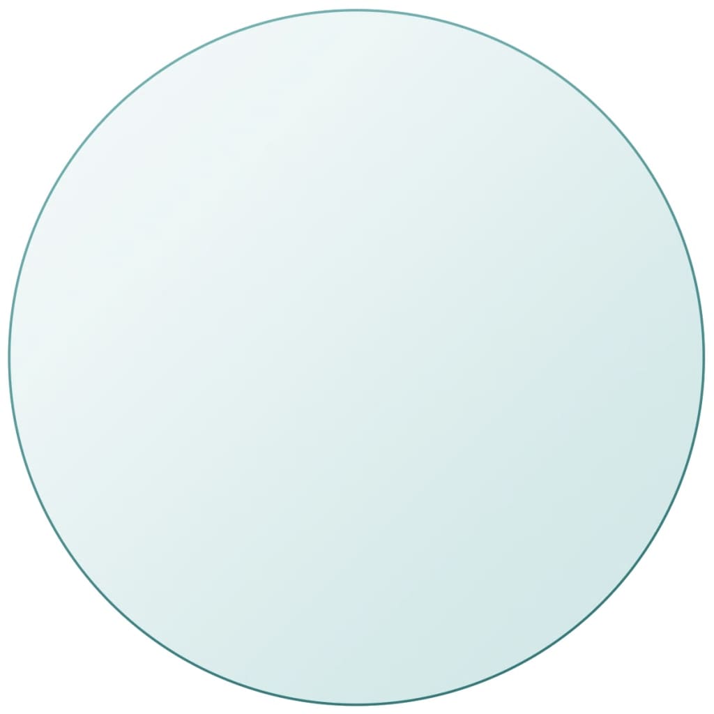 Bordplate Herdet Glass Rund 80 cm