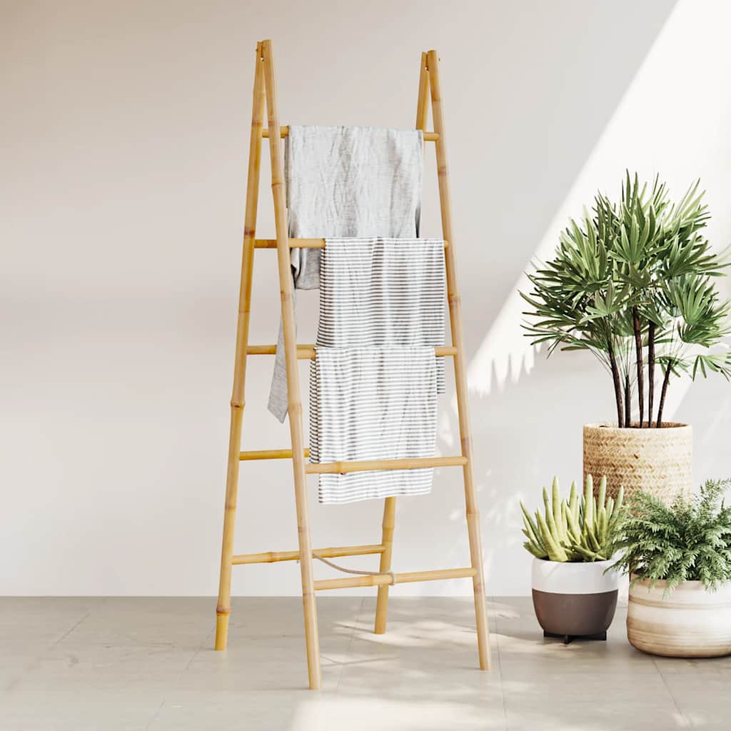 Dobbel håndklehenger med 5 trinn bambus 50x160 cm