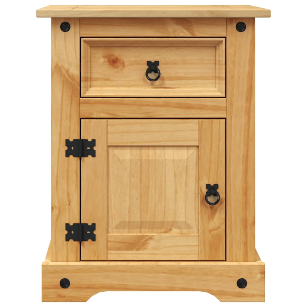 Nattbord meksikansk Corona-stil furu 53x39x66 cm