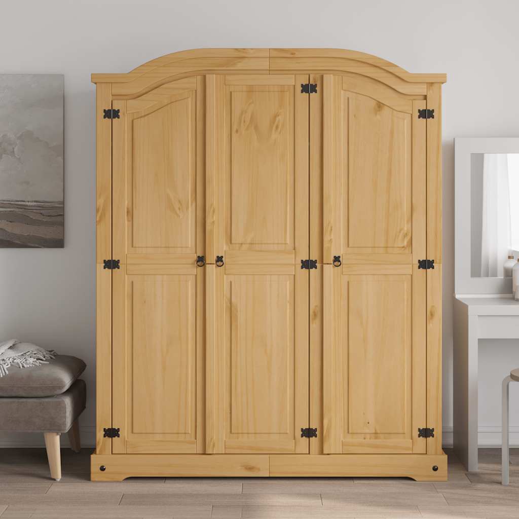 Garderobeskap corona-stil furu 3 dører