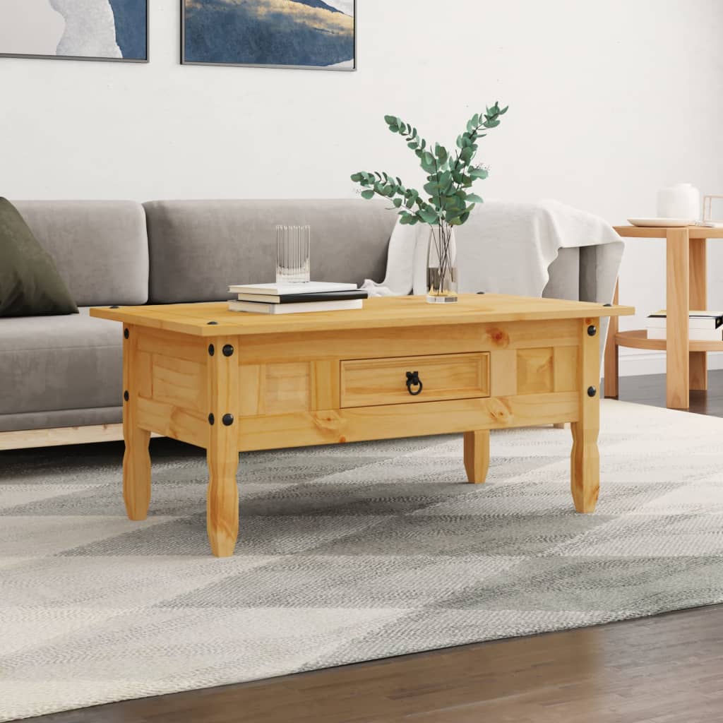 Salongbord meksikansk Corona-stil furu 100x55x44 cm