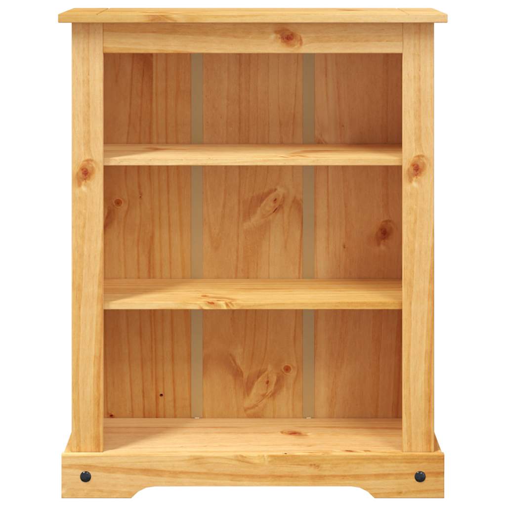 Bokhylle med 3 hyller meksikansk Corona-stil furu 80x29x100 cm