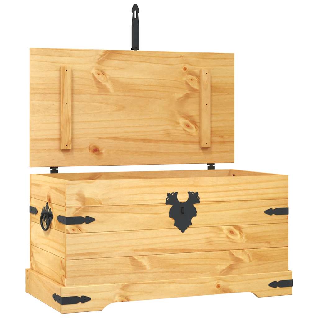 Oppbevaringskiste meksikansk Corona-stil furu 91x49,5x47 cm