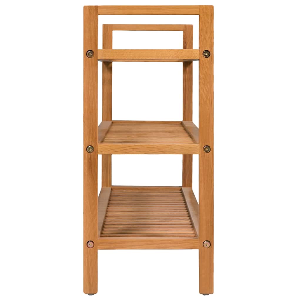Skostativ med 3 hyller 100x27x60 cm heltre eik
