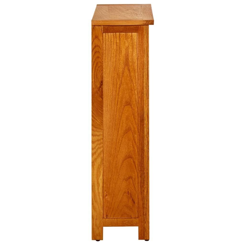 3-etasjers bokhylle 70x22,5x82 cm heltre eik