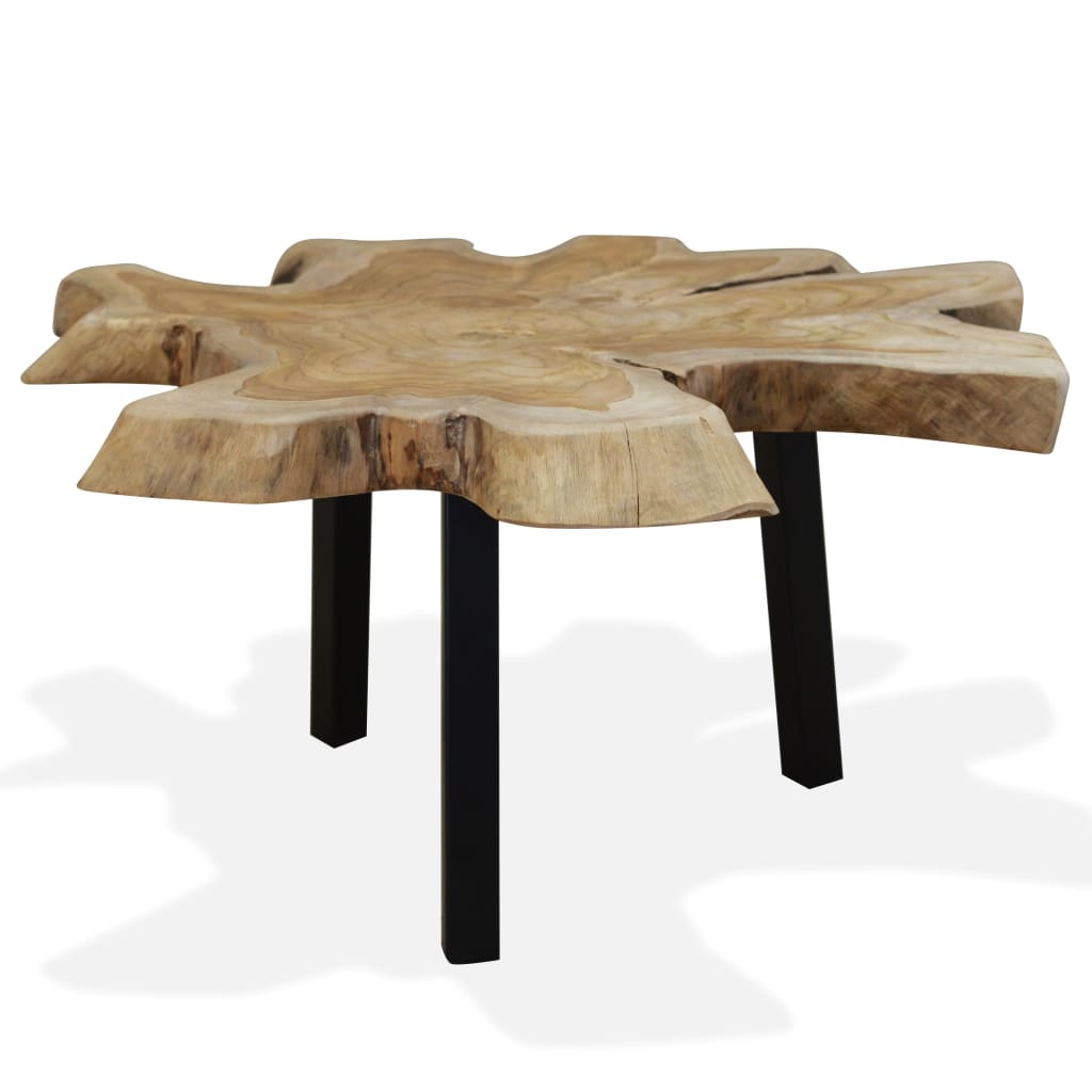 Salongbord ekte teak 80x70x38 cm