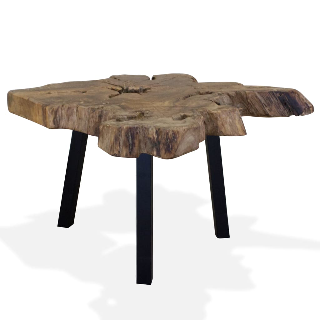 Salongbord ekte teak 80x70x38 cm