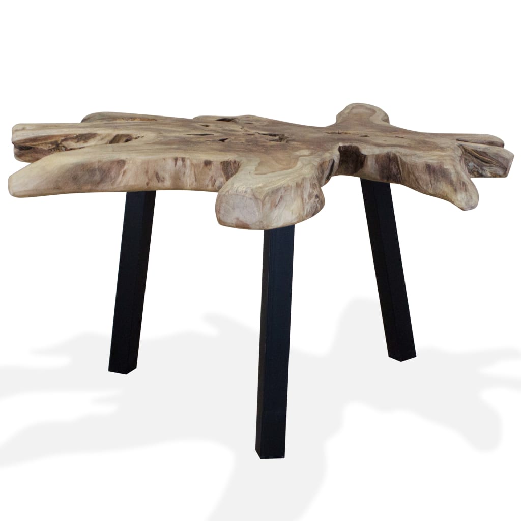 Salongbord ekte teak 80x70x38 cm
