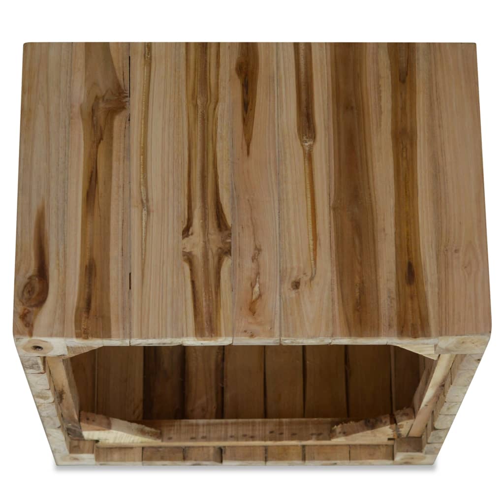 Salongbord ekte teak 50x50x35 cm