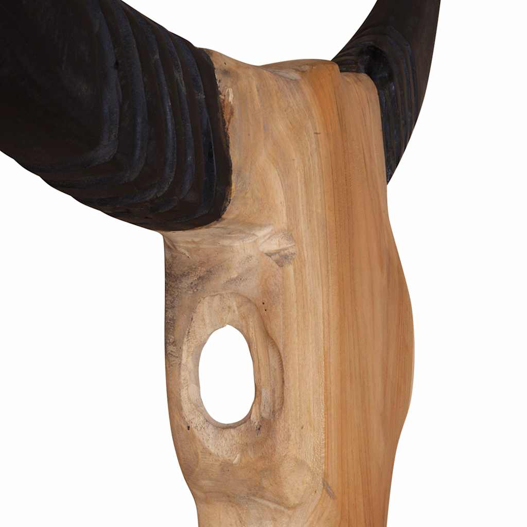 Oksehodeskulptur teak 66x15x88 cm