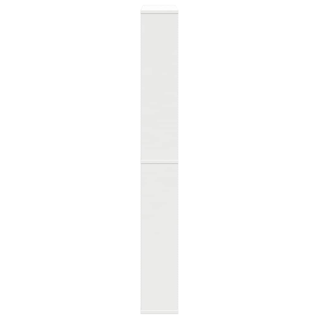 Skoskap 4 hyller speil hvit 63x17x134 cm