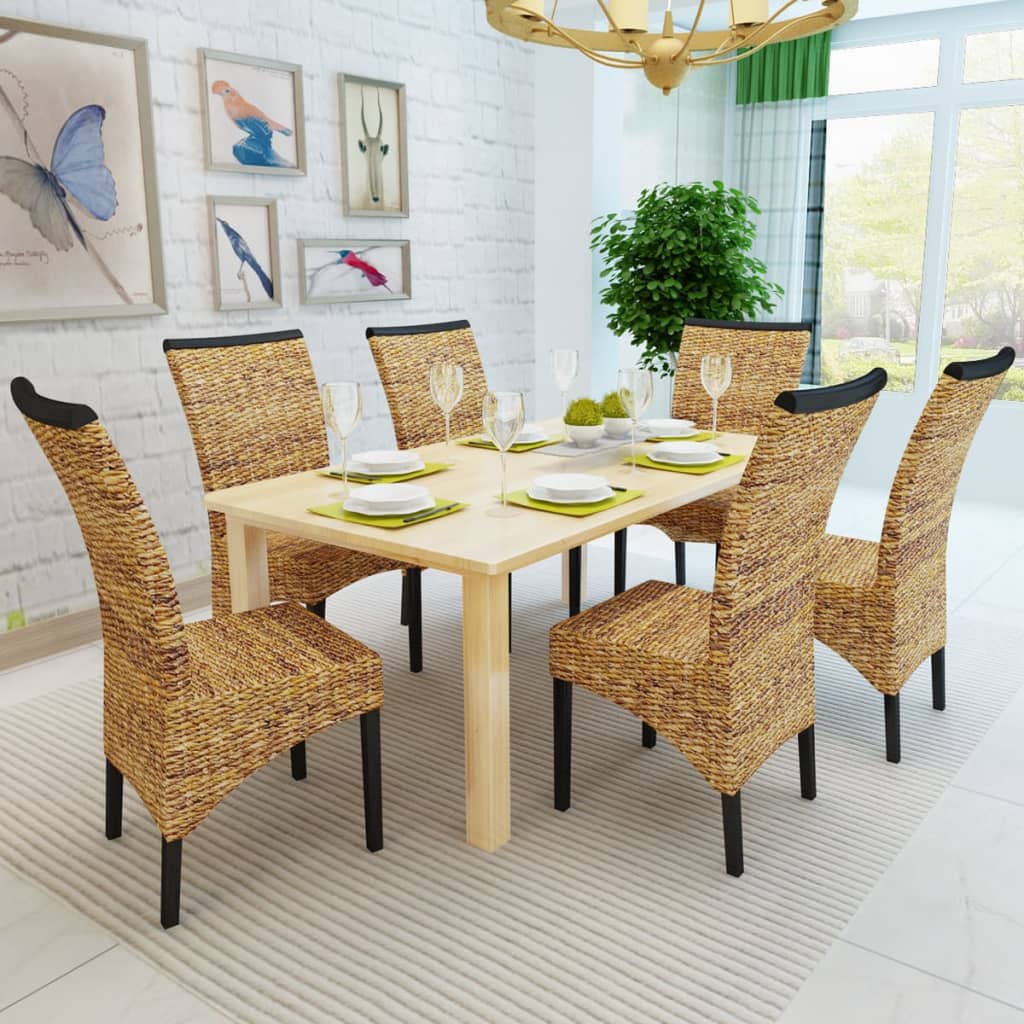 Spisestoler 6 stk abaca og heltre mango