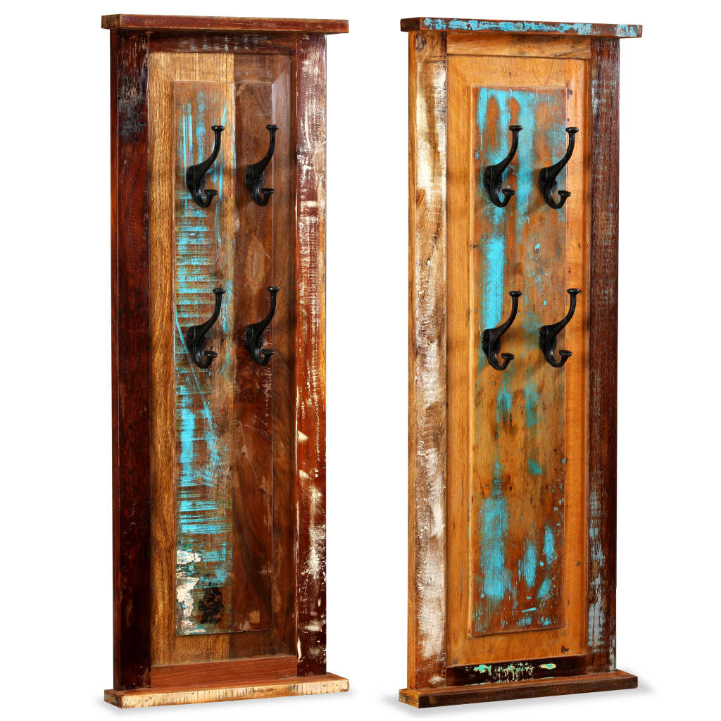 Knagghylle 2 stk gjennvunnet heltre 38x100 cm