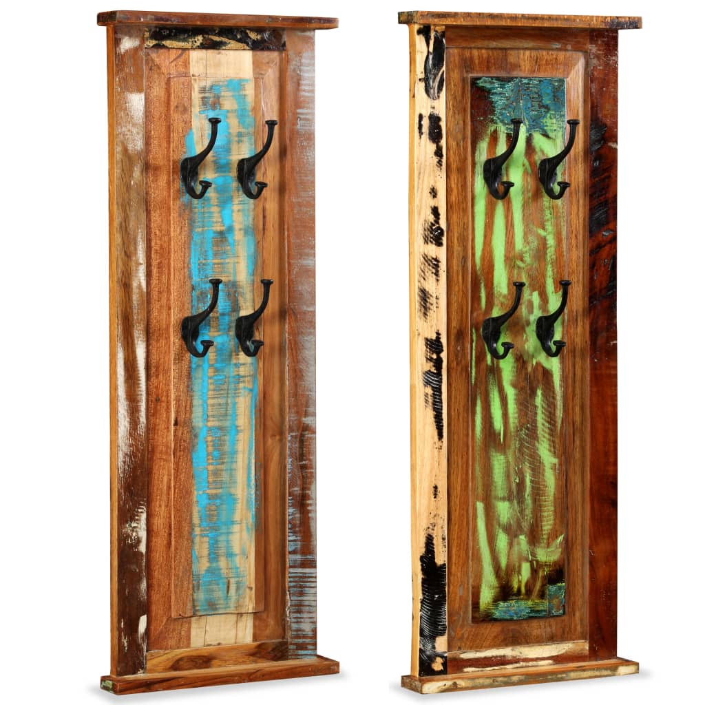 Knagghylle 2 stk gjennvunnet heltre 38x100 cm