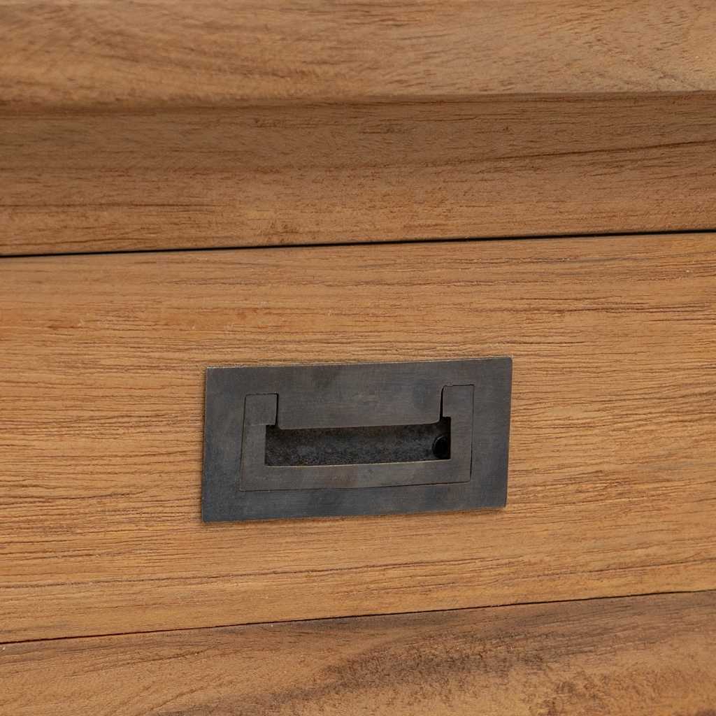 Hallbenk massiv teak 90x30x40 cm