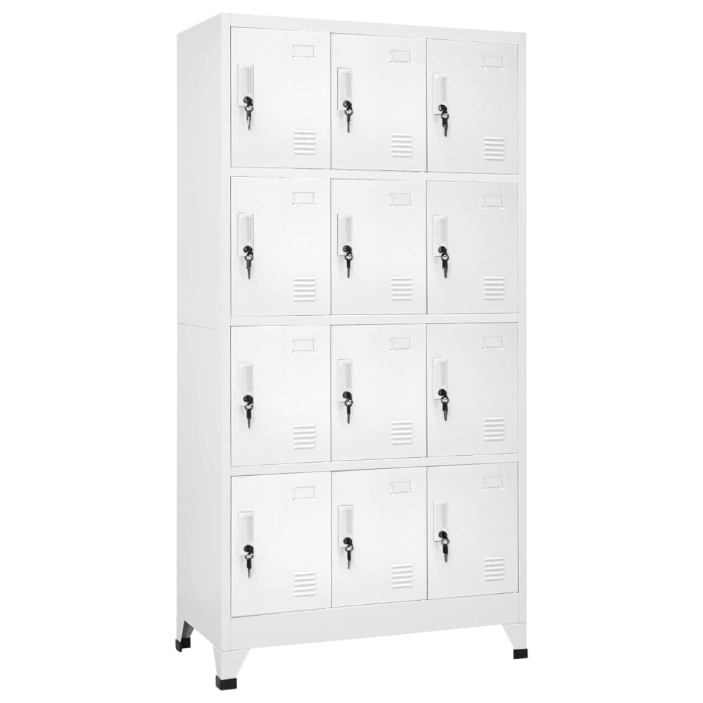 Garderobeskap med 12 rom 90x45x180 cm