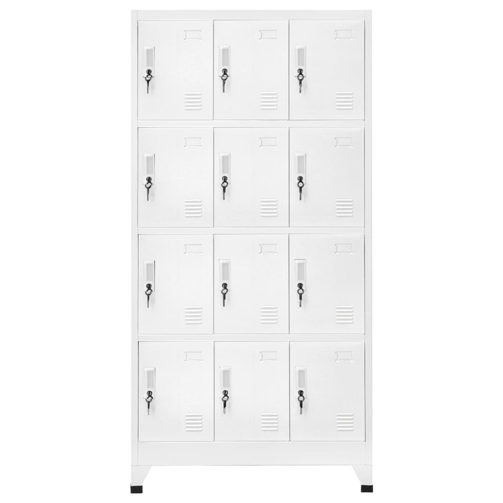 Garderobeskap med 12 rom 90x45x180 cm