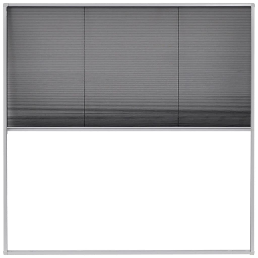 Plissert insektskjerm for vindu aluminium 120x120 cm vidaXL