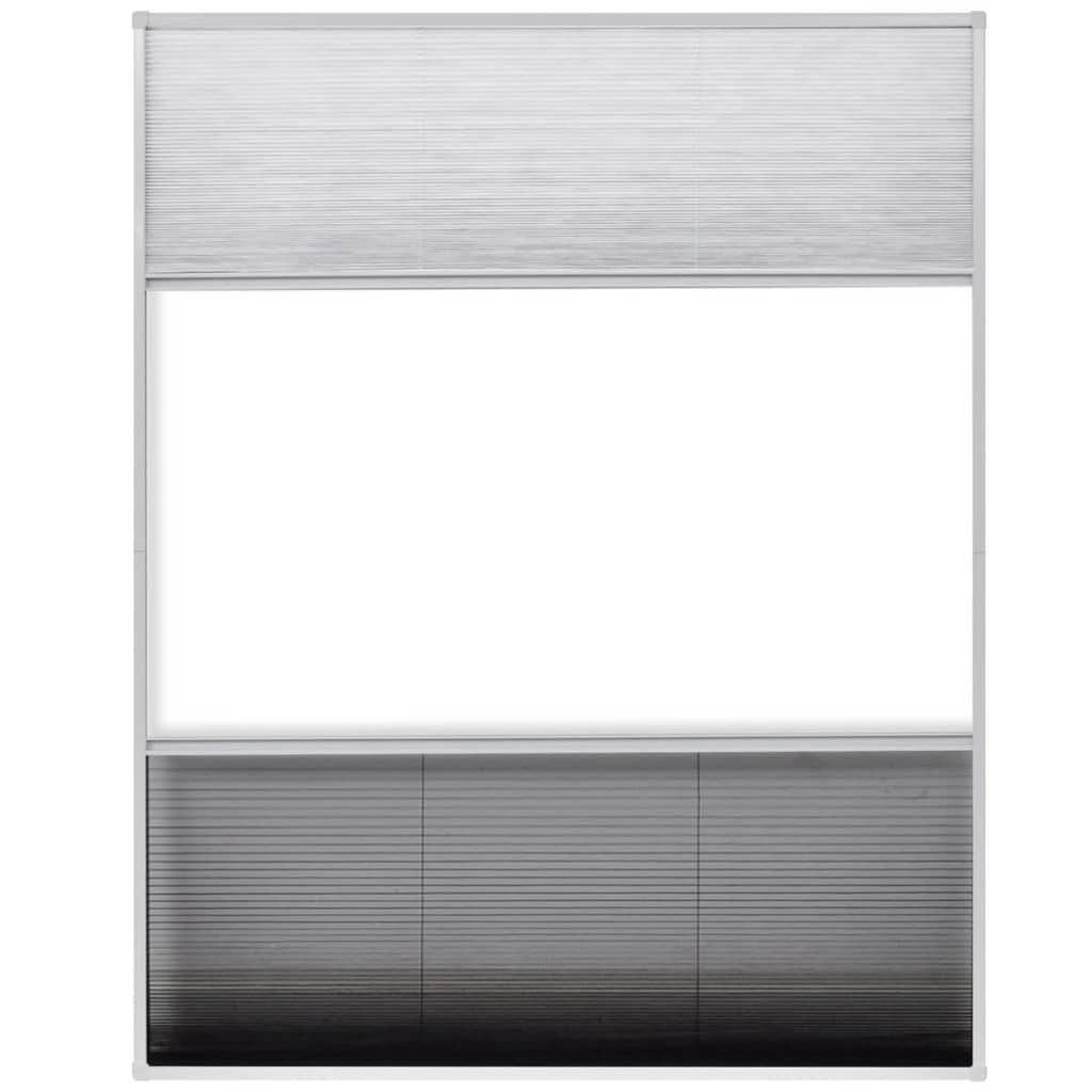 Plissert insektskjerm for vindu aluminium 80x100 cm solskjerm vidaXL