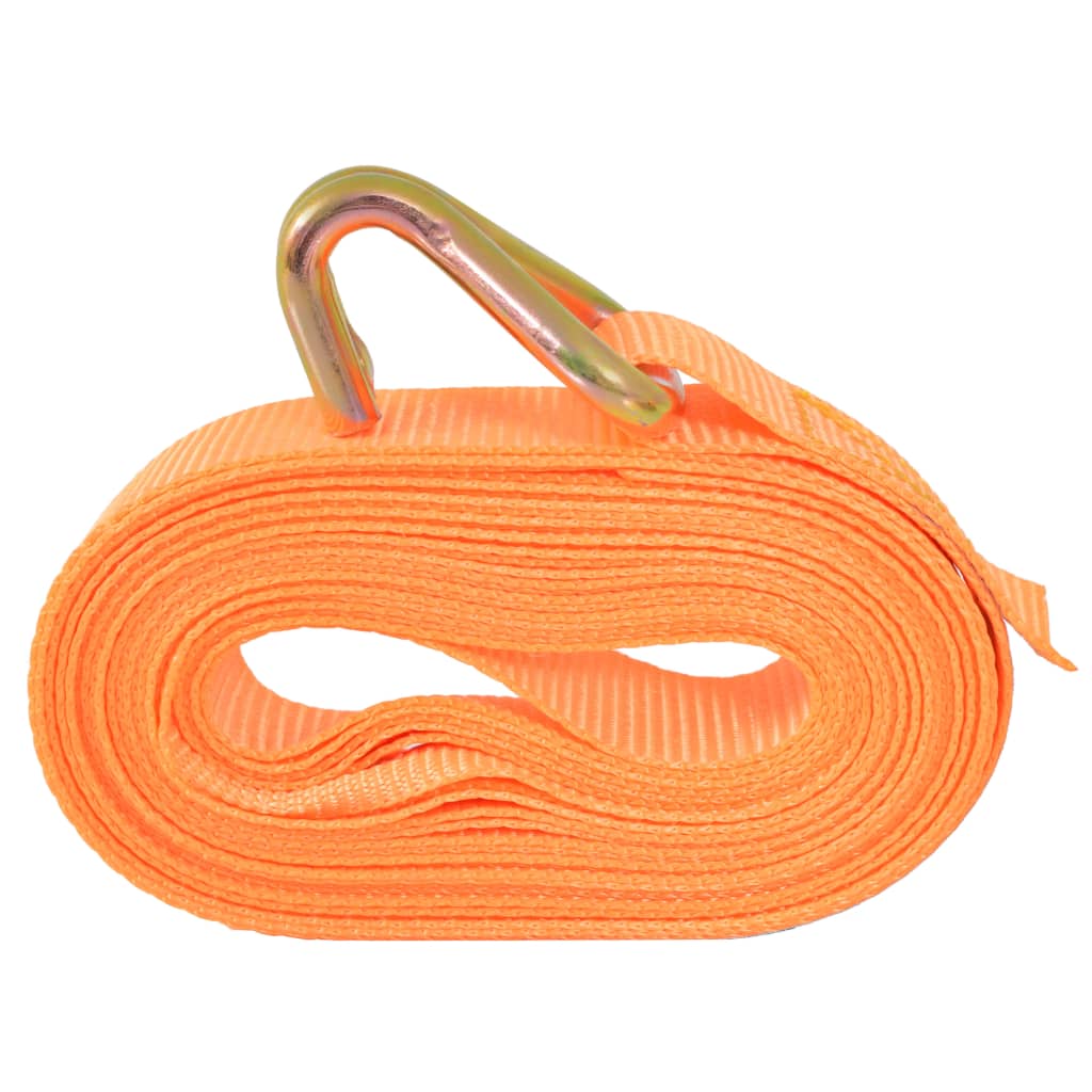 Jekkestropper med skralle 10 stk 0,4 tonn 6mx25mm oransje