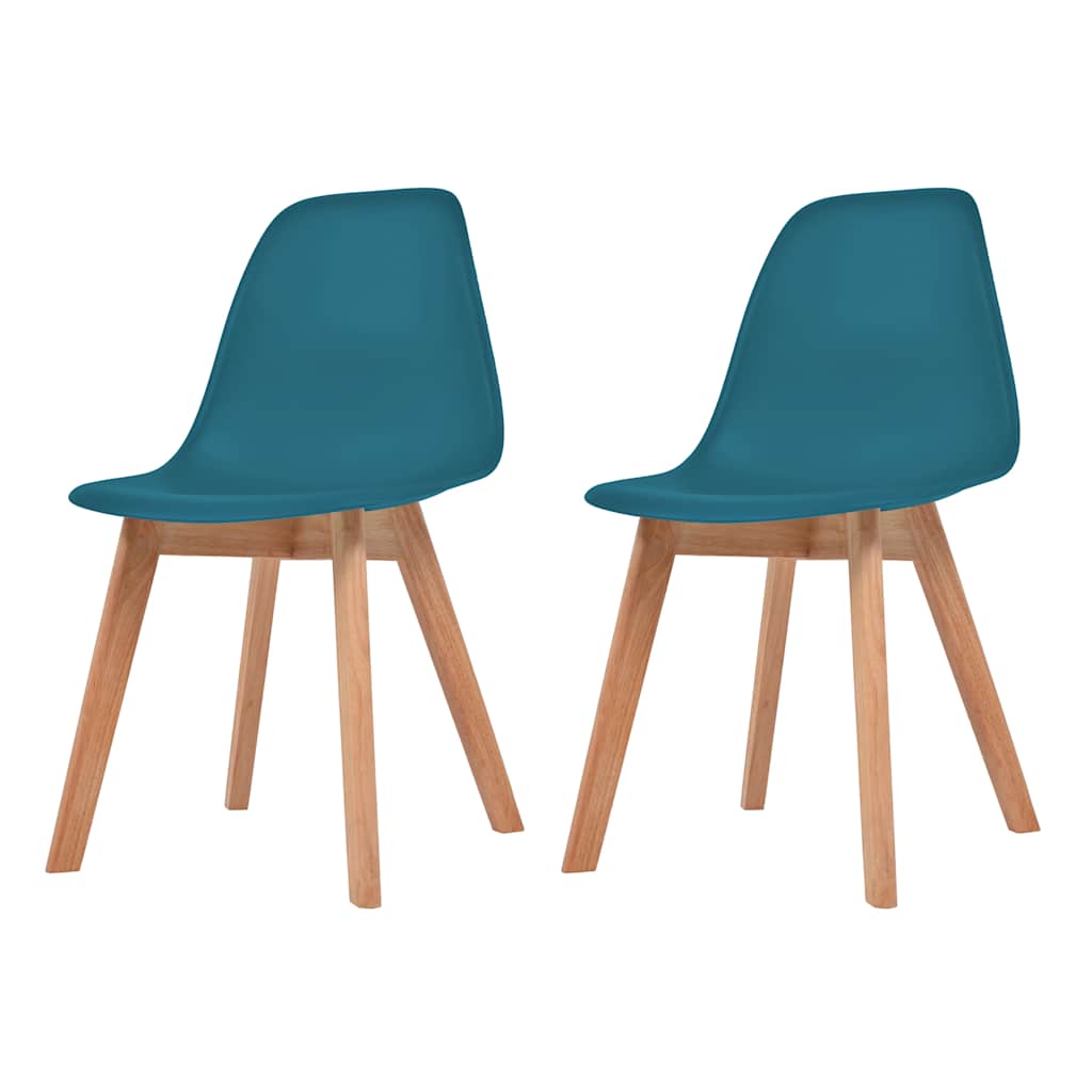 Spisestoler 2 stk turkis plast