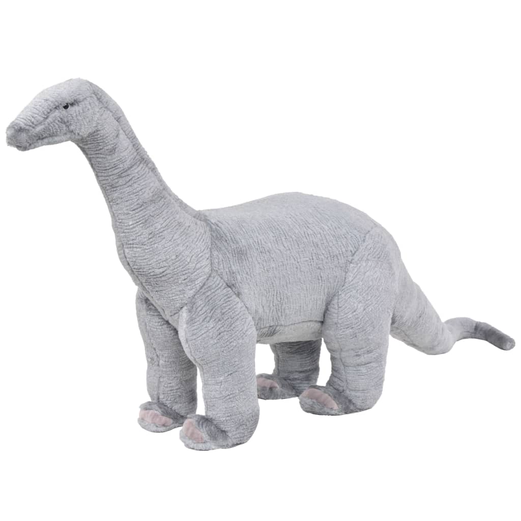 Stående lekedinosaur brachiosaurus grå XXL