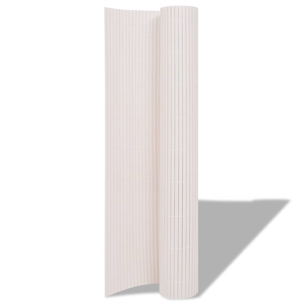 Dobbelsidet hagegjerde 90x300 cm hvit