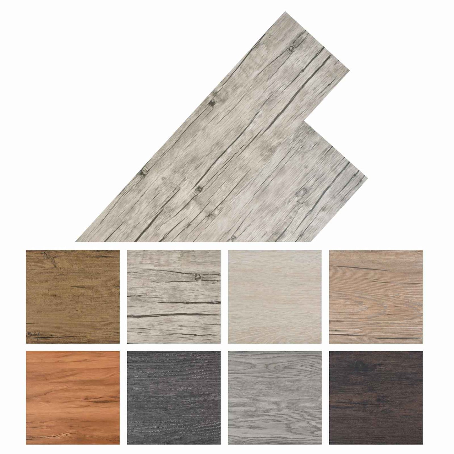 Gulvplanker 18 pcs Grå 5,26 m² PVC