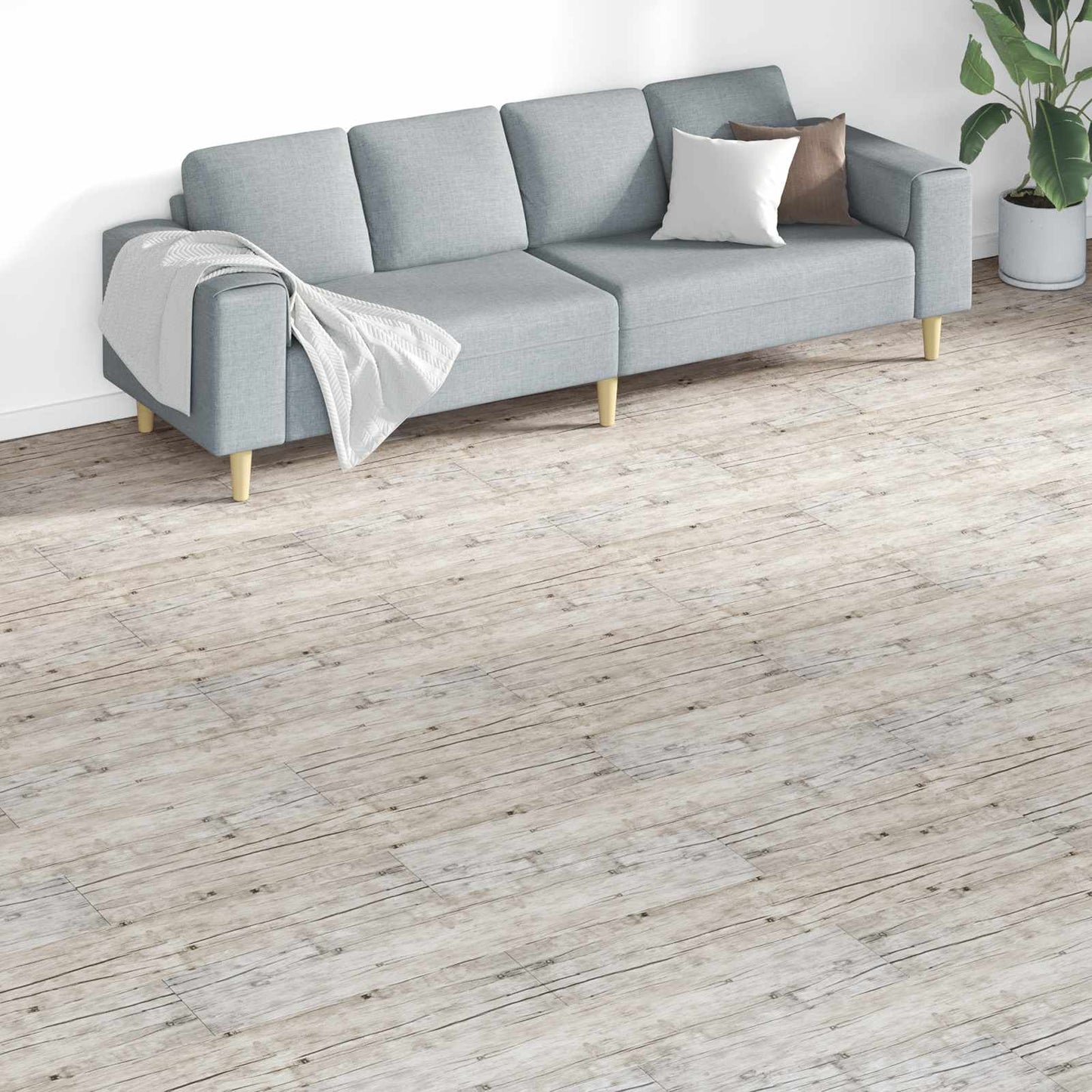 Gulvplanker 18 pcs Grå 5,26 m² PVC