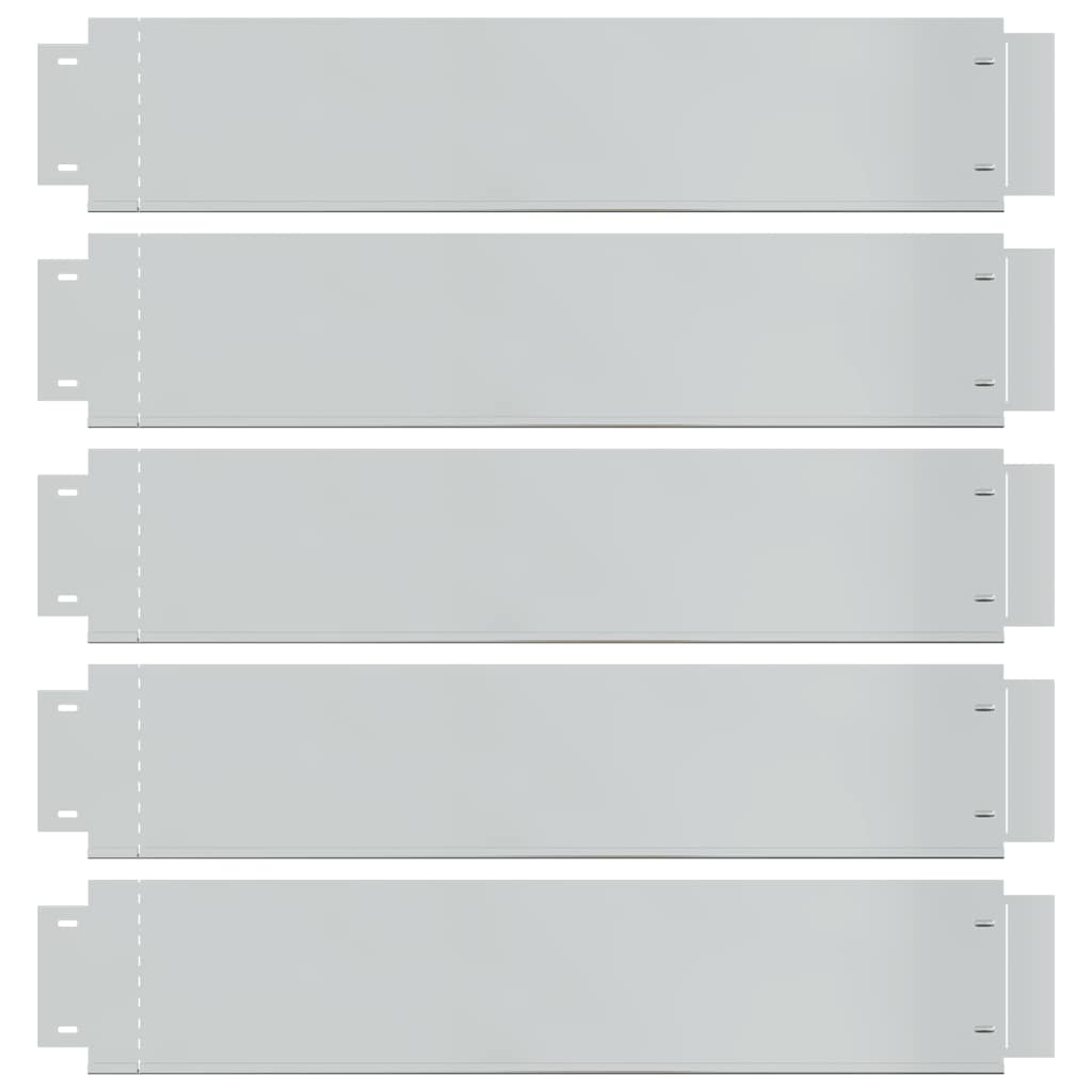 Plengjerde 5 stk galvanisert stål 100x19 cm